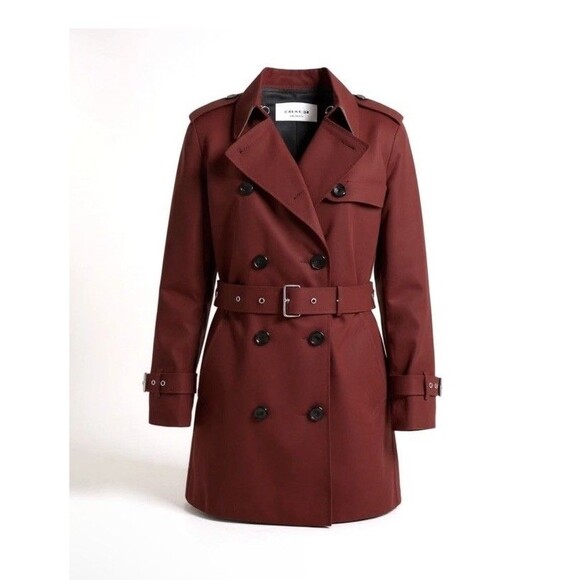 Coach Women’s Trench Coat Double Breasted Modern Rosewood Size Medium NWOT - Picture 1 of 8